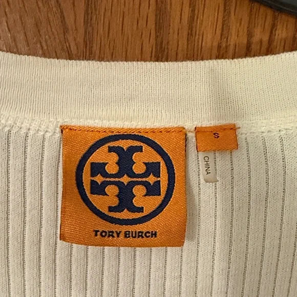 Elegant White Tory Burch Cardigan Sweater - Picture 2 of 6